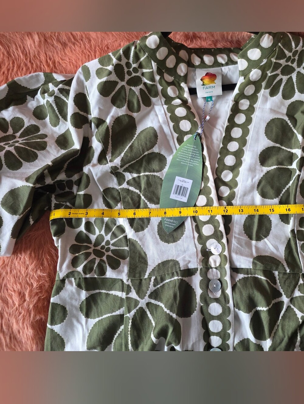 Green Palermo Buttoned Puff Sleeve Maxi Dress - Picture 7 of 8